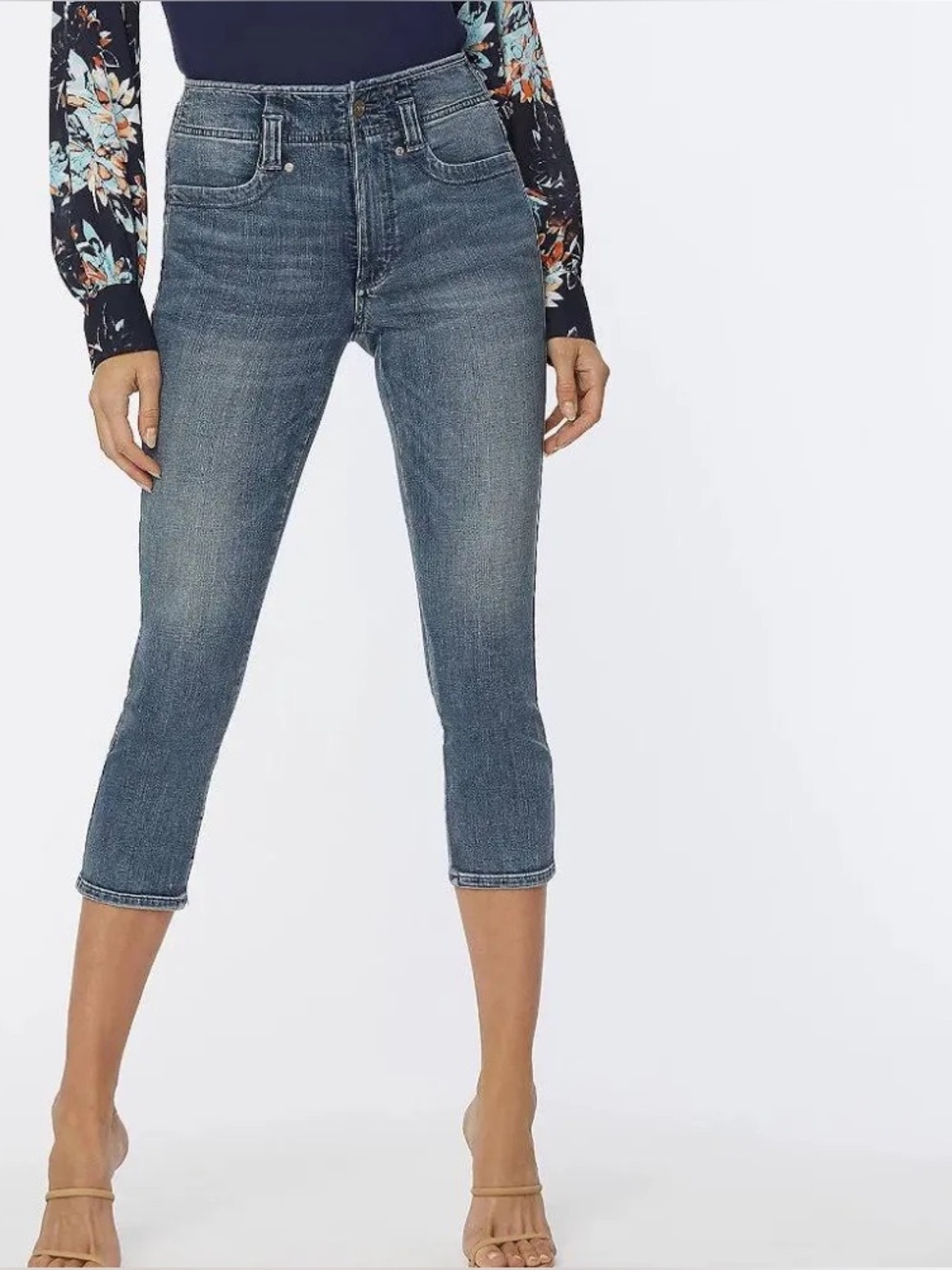 Not Your Daughters Jeans NYDJ Ami Skinny Denim Jean Capri Cool Embrace Sz 2 NEW